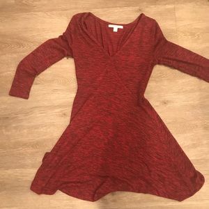deep red dress
